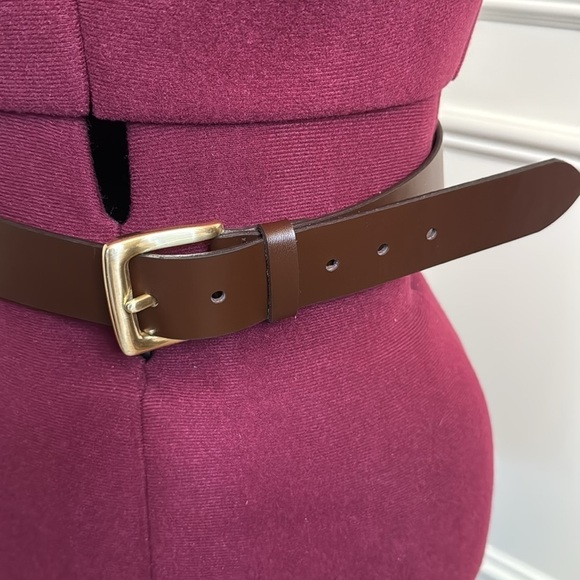 Express brown and gold leather belt size medium - Picture 2 of 6